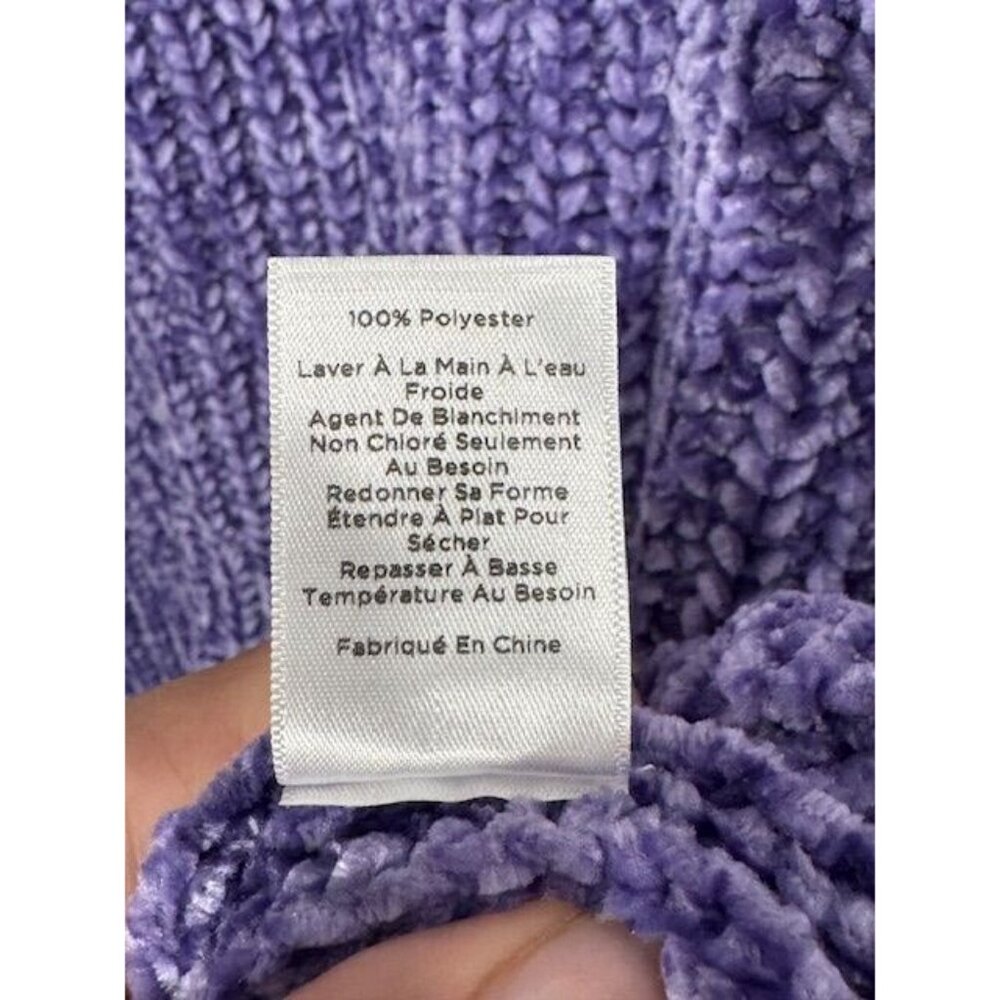 EUC Talbots Womens XL Purple Chenille Sweater XL - Picture 6 of 7